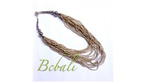 Multi Strand Beaded Necklaces Balinese